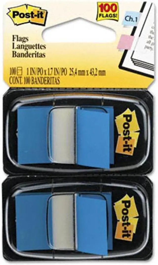 Alt view image 3 of 20 - Post-It Flags Standard Page Flags in Dispenser, Blue, 100 Flags/Dispenser 680BE2