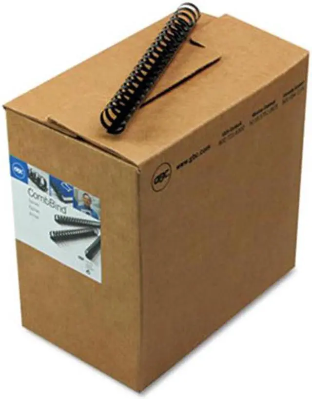 Main image of Swingline 4000118 CombBind Standard Spines, 1 in. Diameter, 200 Sheet Capacity, Black, 100-Box