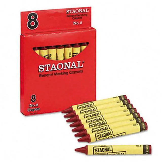 Alt view image 6 of 7 - Crayola. 5200023038 Staonal Marking Crayons, Red, 8/Box
