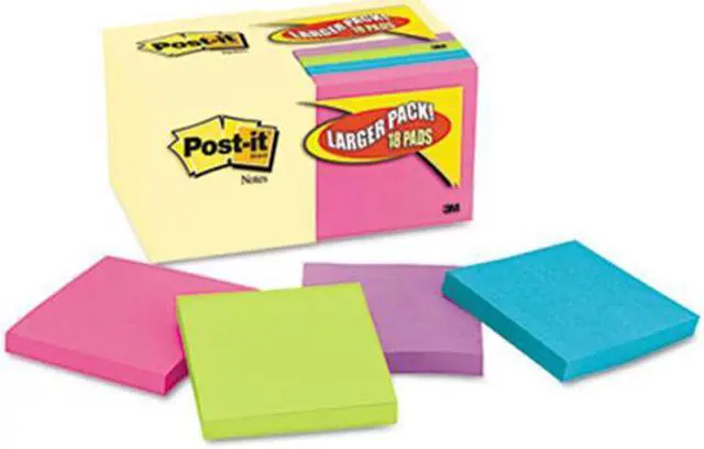 Alt view image 2 of 20 - Post-It Notes Pad,Value Pack,3x3,Ast 654144B