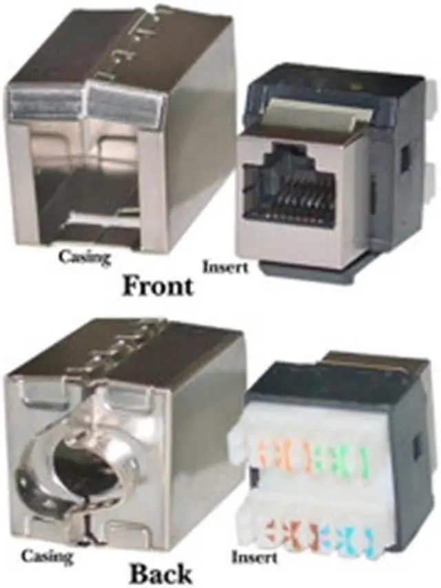 Alt view image 3 of 5 - Cable Wholesale Shielded Cat 6 Keystone Jack, RJ45 Female to 110 Punch Down, STP