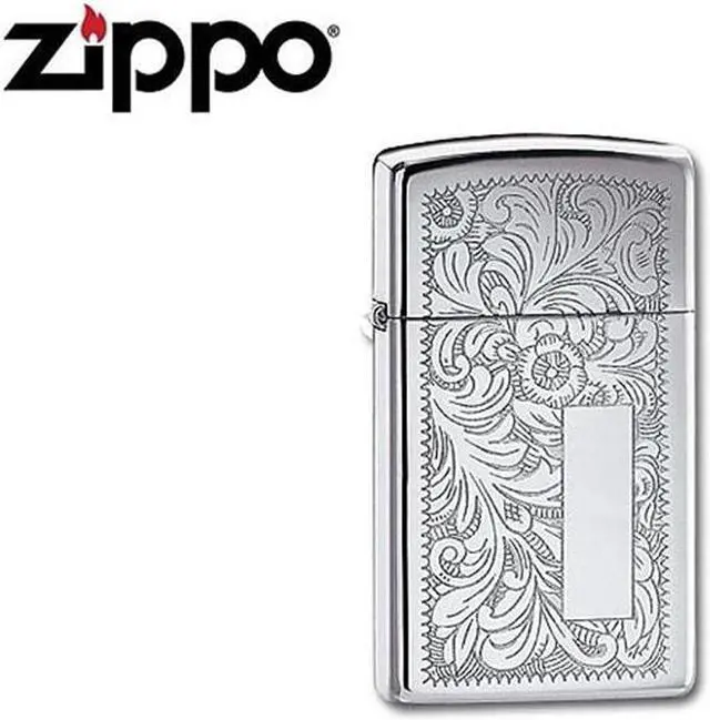 Alt view image 10 of 12 - Zippo 1652 Windproof Slim Venetian High Polish Chrome Lighter