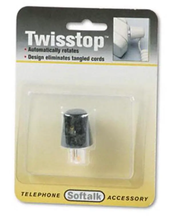 Alt view image 7 of 19 - Softalk Twisstop Rotating Phone Cord Detangler, Black 1501