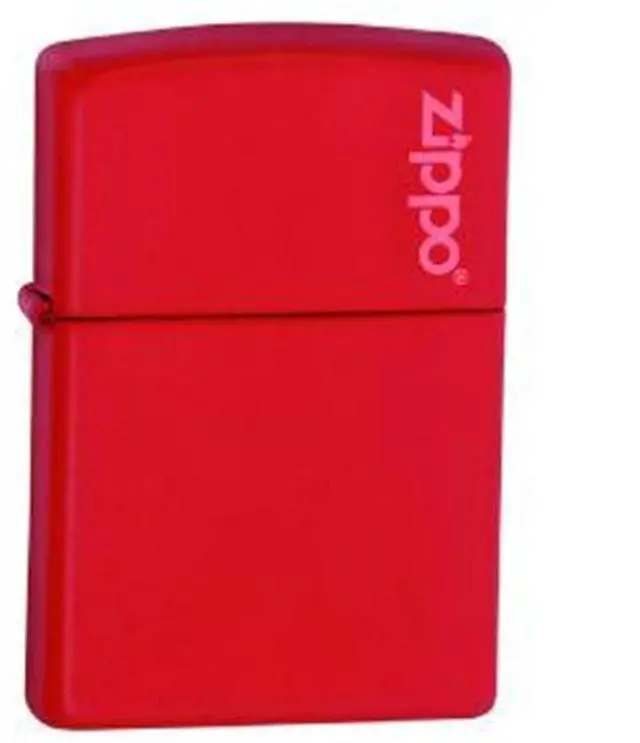Alt view image 11 of 14 - Zippo 233ZL Windproof Red Matte with Zippo Logo Lighter