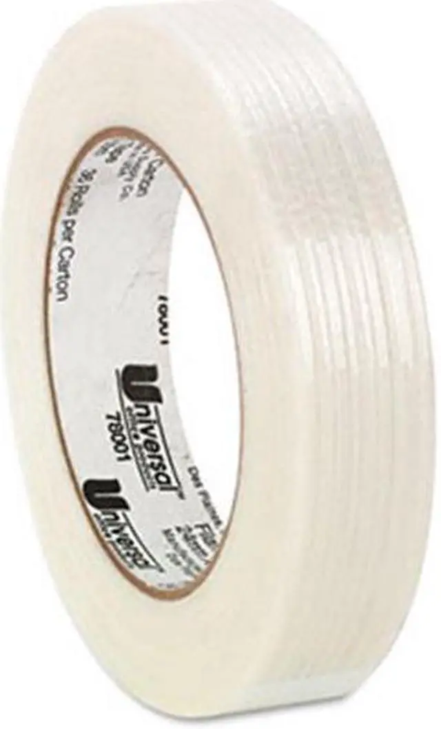 Alt view image 2 of 11 - Universal 165# Medium Grade Filament Tape 24mm x 54.8m 3" Core Clear 78001