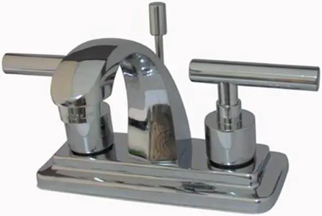 Main image of Kingston Brass KS4641CML Two Handle 4 in. Centerset Lavatory Faucet with Brass Pop-up