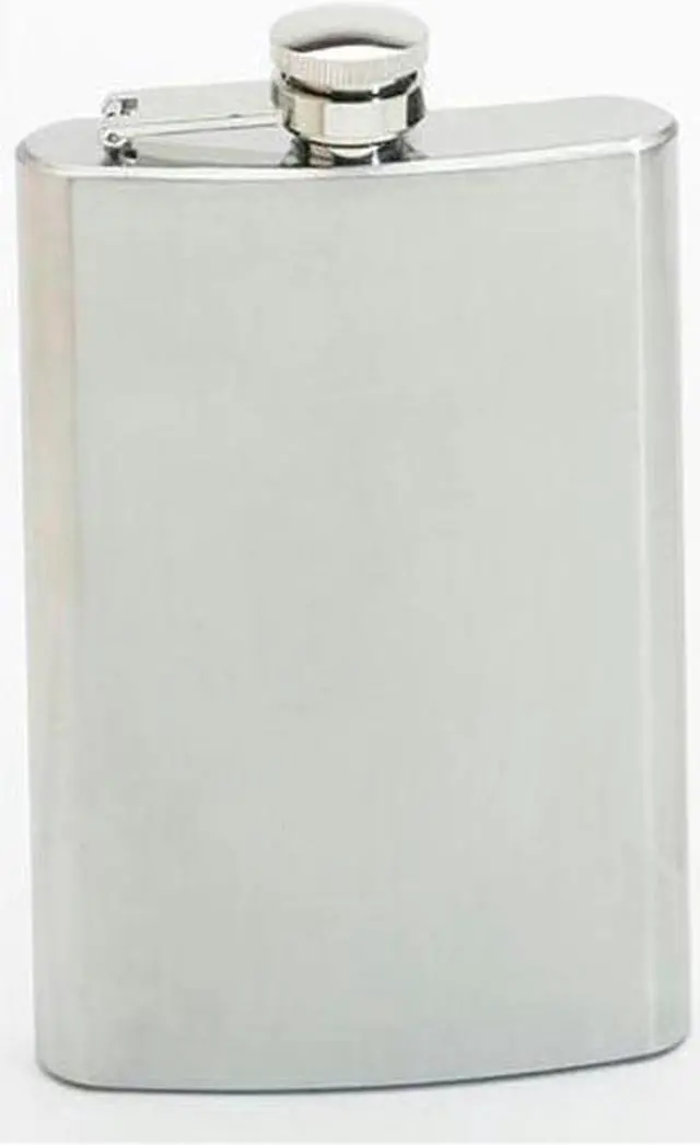 Alt view image 4 of 7 - Maxam Stainless Steel 8oz Hip Flask with screw down cap KTFLASK8