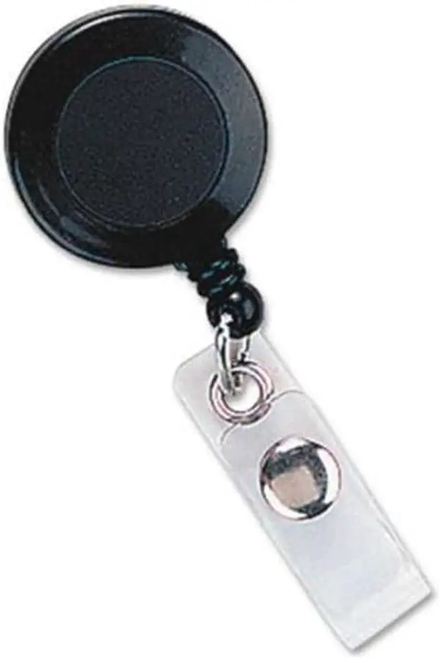 Alt view image 5 of 17 - Baumgartens Card Reel with Belt Clip Extends 30" Black 68824