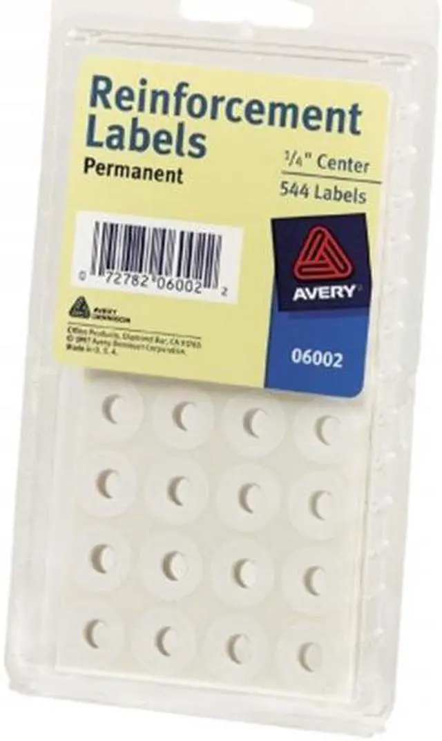 Alt view image 3 of 8 - Avery Permanent Reinforcment labels 1/4" Dia 560/PK White 06734