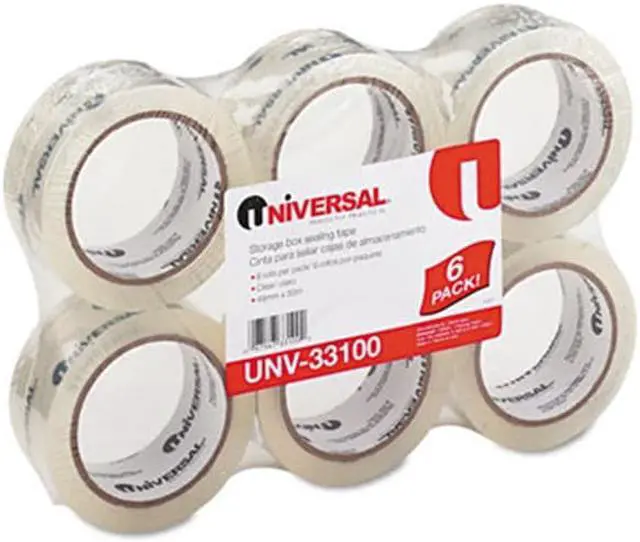 Alt view image 3 of 10 - UNIVERSAL Heavy-Duty Acrylic Box Sealing Tape 48mm x 50m 3" Core Clear 6/Pack