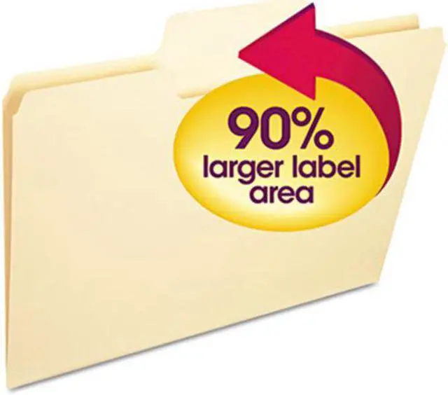 Alt view image 3 of 20 - Smead SuperTab Heavyweight Folder Manila 1/3 Cut Letter 50/BX 10401