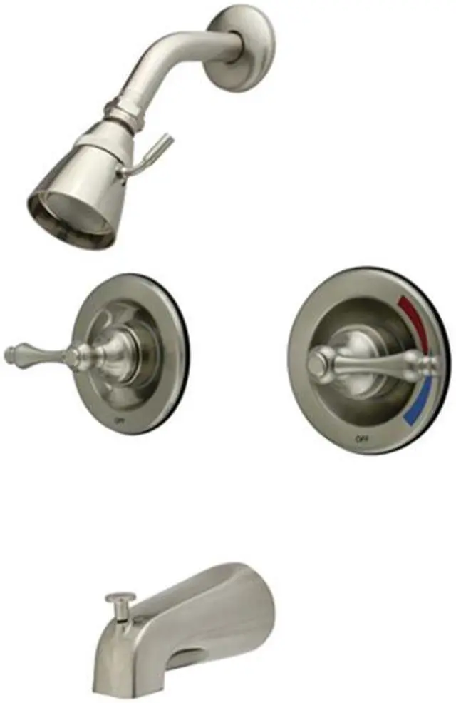 Main image of Kingston Brass KB668AL Two Handle Tub & Shower Faucet