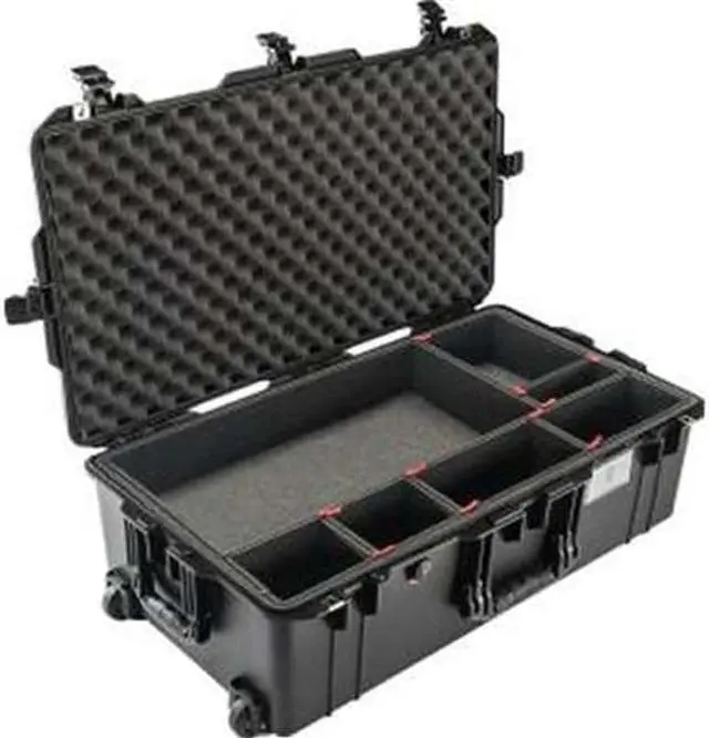 Alt view image 5 of 13 - Pelican 1615TP Air Wheeled Check-In Case with TrekPak Divider System, Black