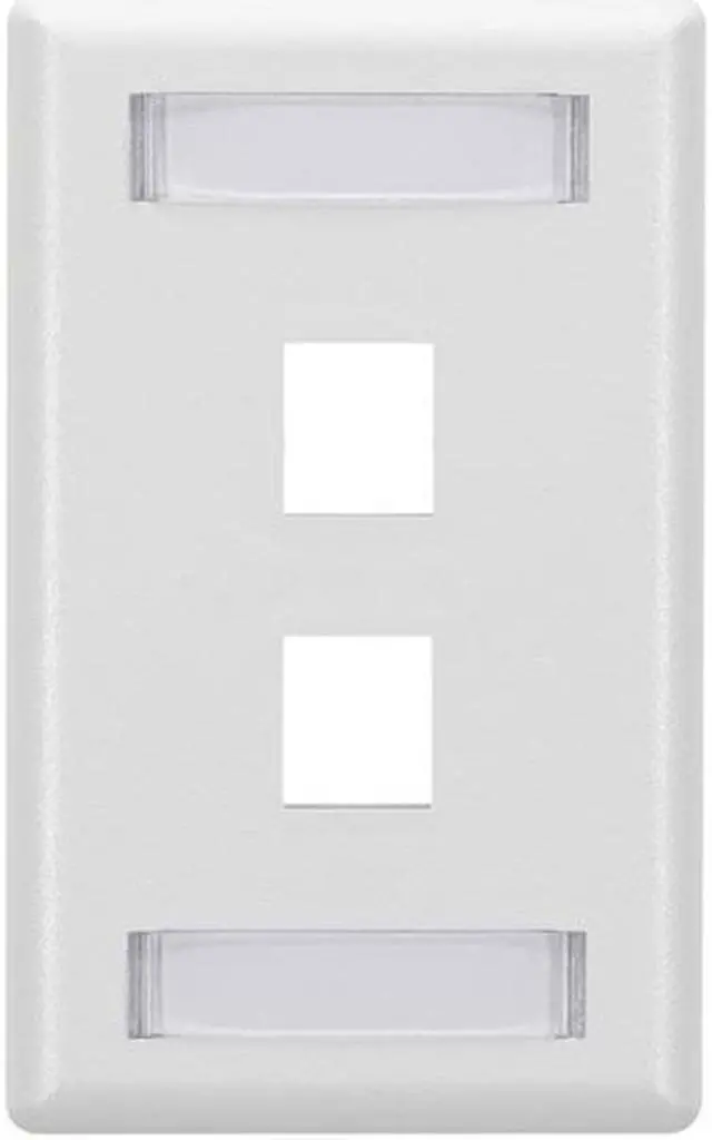 Main image of KEYSTONE WALLPLATE SINGLE-GANG 2PT WH