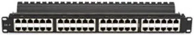 Main image of Black Box JPM806A-HD Box Spacegain Cat5E High-Density Feed-Through Patch Panel, Shielded, 48-Port, 1U - 48 X Rj-45