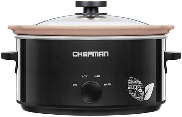 Alt view image 4 of 9 - Chefman RJ15-5-N 5 Qt. 5 Qt. Slow Cooker with Natural Stoneware Insert