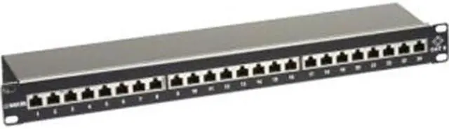Main image of BLACK BOX JPS60A-24 PATCH PANEL - CAT6, SHIELDED, 1U, 24-PORT, GSA, TAA, 45 DAY STANDARD RETURN POLI