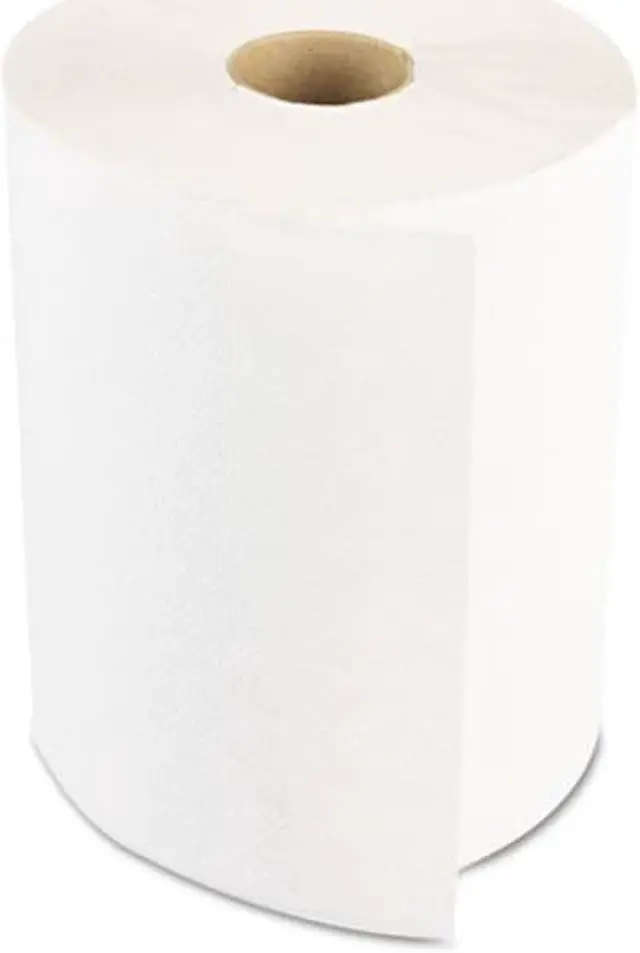 Main image of Boardwalk Hardwound Paper Towels, Nonperforated 1-Ply White, 350ft, 12 Rolls/Carton BWK6250