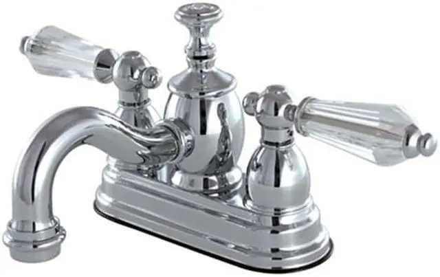 Main image of Kingston Brass KS7101WLL 4 in. Centerset Lavatory Faucet with Brass Pop-Up, Polished Chrome