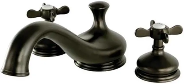 Main image of Kingston Brass KS3335BEX Roman Tub Filler with Cross Handle, Oil Rubbed Bronze