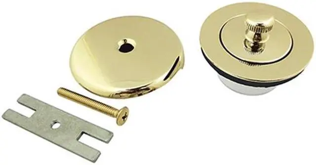 Alt view image 2 of 4 - Kingston Brass DLT5301A2 Lift and Turn Tub Drain Kit, Polished Brass