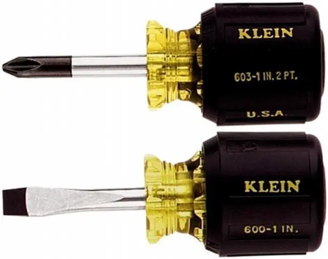 Alt view image 2 of 10 - KLEIN TOOLS 85071 Screwdriver Set,Slotted/Phillips,2 Pc