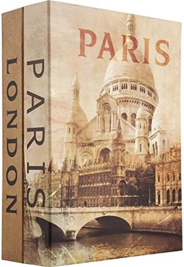 Alt view image 9 of 14 - Barska CB12470 Paris & London Dual Book Lock Box With Key Lock