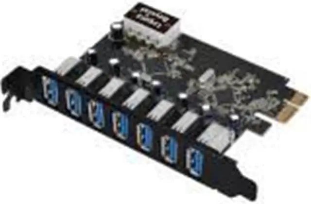 Alt view image 7 of 20 - SIIG LB-US0514-S1 Usb 3.0 7-Port Ext Pcie Host Adapter - Usb Adapter - Pcie 2.0 - Usb 3.0 X 7