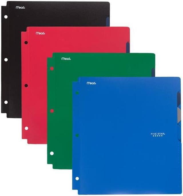 8.5 x 11 2 Pocket Laminated Assorted Color Folders 3 Holes