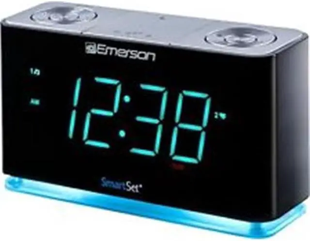 Alt view image 2 of 6 - SmartSet Alarm Clock Black Slv