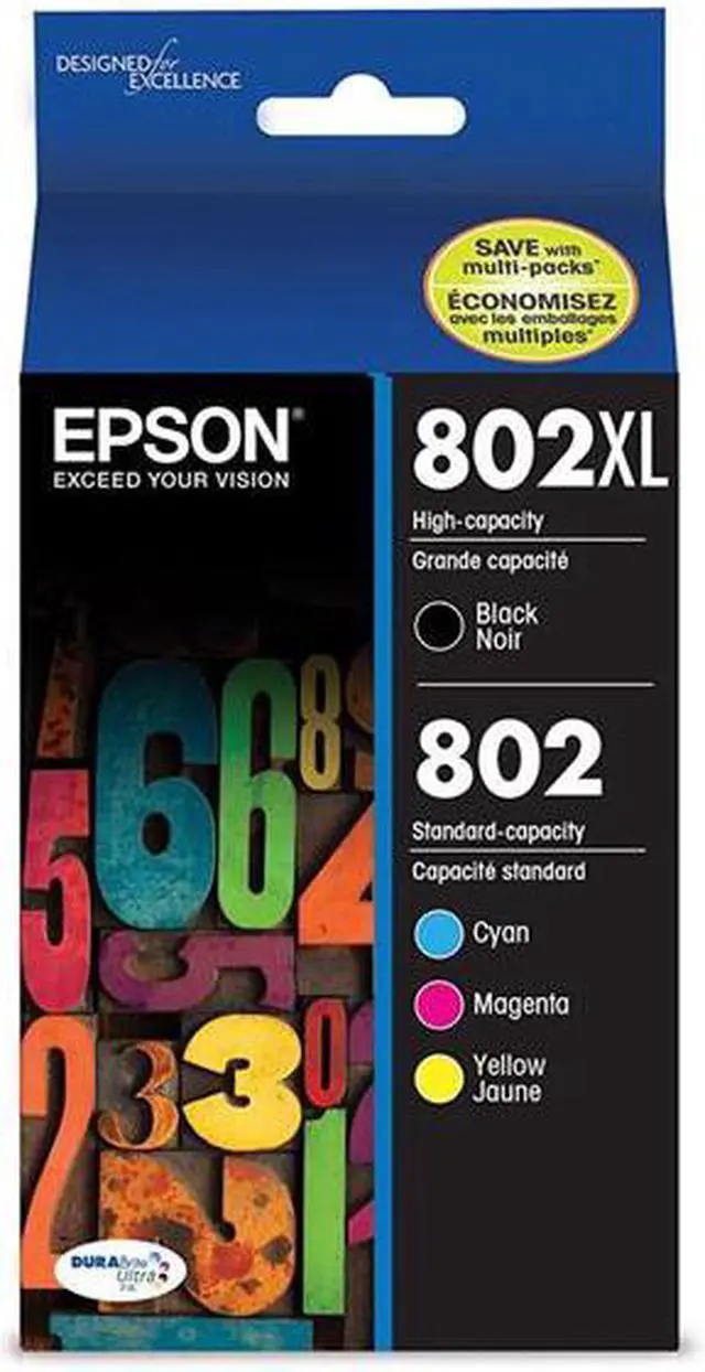 Main image of Epson DURABrite Ultra 802XL Original Ink Cartridge Combo Pack - B/C/M/Y