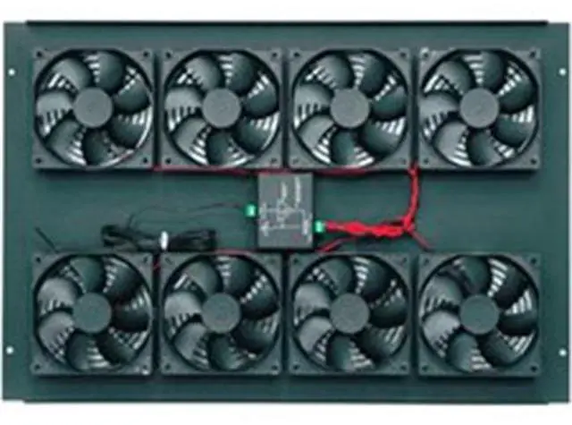Main image of Middle Atlantic BGR 552 CFM Fan Top for BGR Racks - 8 Fan - 552 CFM - Black - BGR-552FT