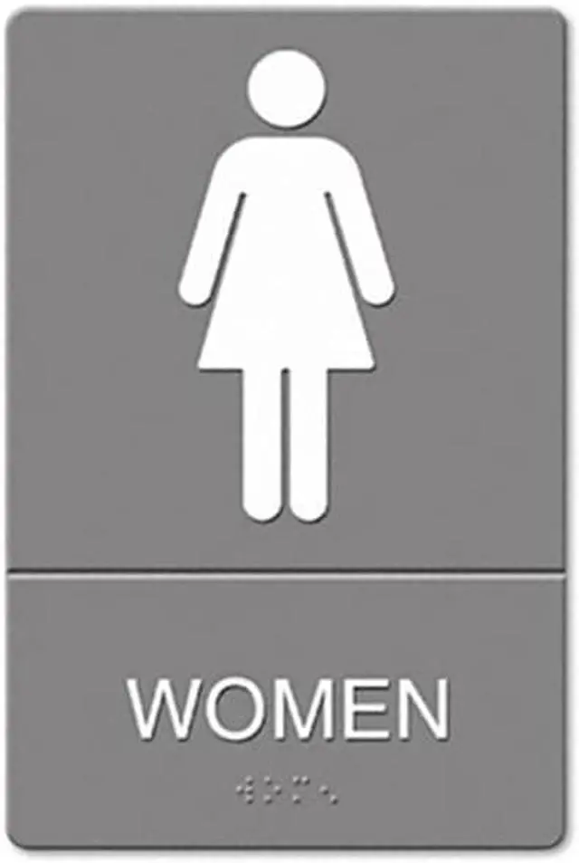 Alt view image 3 of 7 - Headline Sign ADA Sign Women Restroom Symbol w/Tactile Graphic Molded Plastic 6