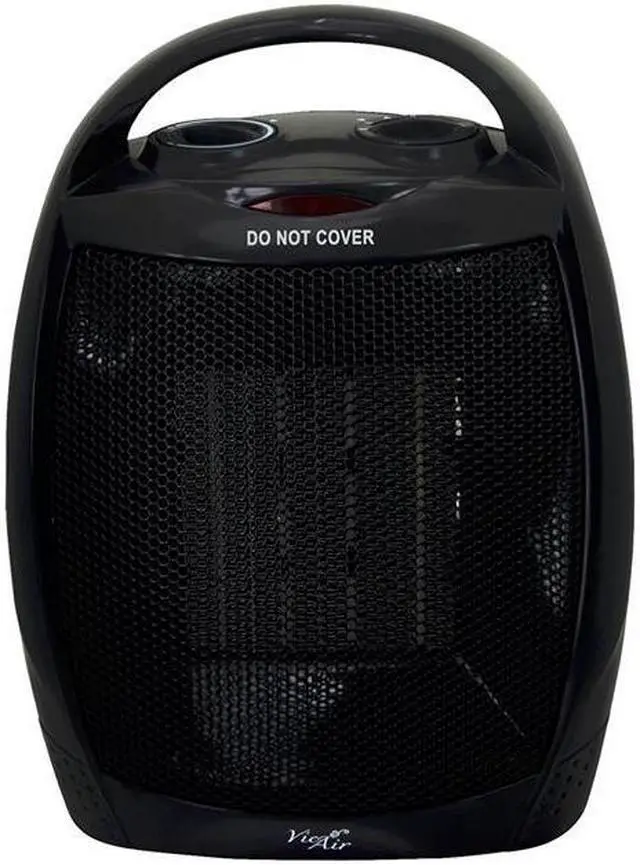 Main image of Vie Air 2-Settings Ceramic Heater with Adjustable Thermostat, Black VA-708B