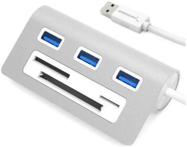 Alt view image 10 of 20 - Sabrent 3 Port Usb 3.0 Hub With Cf/Sd/Tf Card Reader