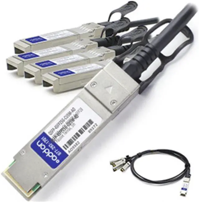 Main image of Addon Cisco Qsfp-4Sfp25g-Cu5m Compatible Taa Compliant 100Gbase-Cu Qsfp28 To 4Xsfp28 Direct Attach Cable (Passive Twinax 5M)