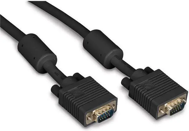 Alt view image 2 of 6 - Black Box EVNPS06B-0003-MM VGA Video Cable with Ferrite Core - Male/Male, Black, 3 ft.