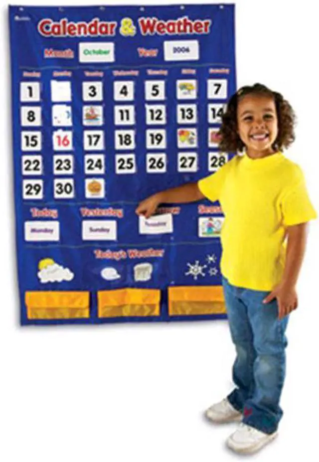 Alt view image 3 of 16 - LEARNING RESOURCES CALENDAR AND WEATHER POCKET CHART