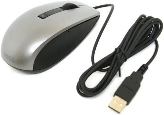 Alt view image 9 of 9 - NEW Genuine Dell USB Wired 6-Button Mouse 4K93W Silver M-UAV-DEL8 - JT14J