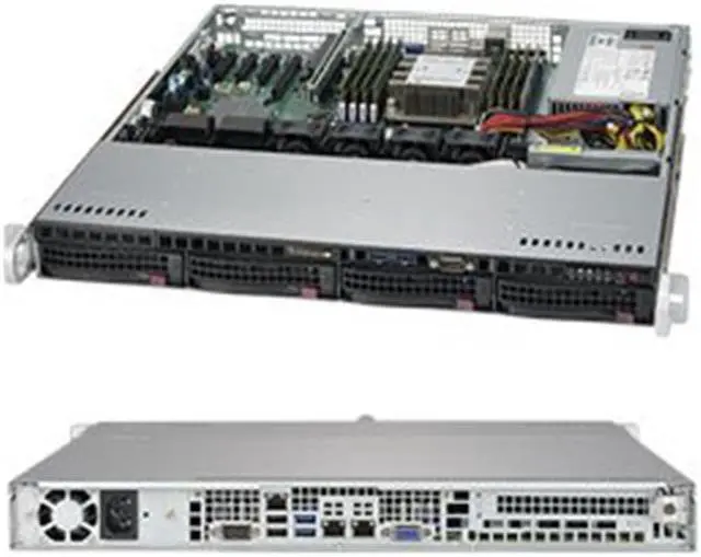 Alt view image 4 of 7 - SuperMicro SYS-5019P-MT 1U Server