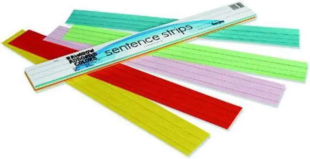 Alt view image 2 of 9 - Pacon Sentence Strips, 24 X 3, Assorted Colors, 100/Pack 73400