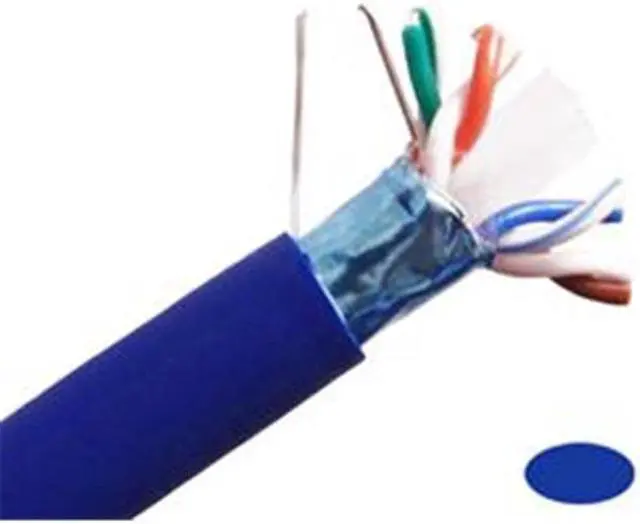 Alt view image 2 of 2 - Plenum Cat6 Bulk Cable, Blue, Solid, Shielded, CMP, 23 AWG, Spool, 1000 foot