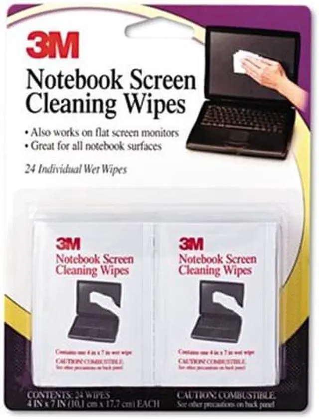 Alt view image 11 of 20 - 3M Notebook Screen Cleaning Wipes - 6 PK/BX