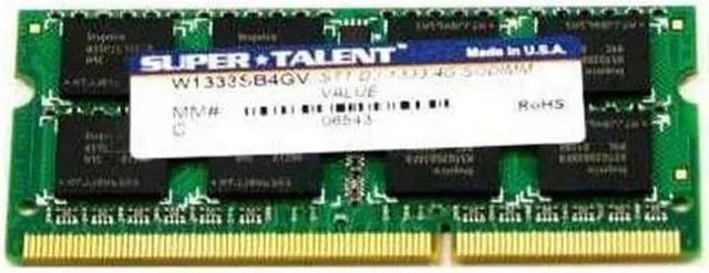 Alt view image 3 of 5 - Super Talent DDR3-1333 SODIMM 4GB Notebook Memory