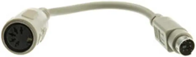 Alt view image 2 of 3 - Cable Wholesale DIN5 Female-MiniDin6 (PS/2) Male, Keyboard Adaptor Cable - 6 inches