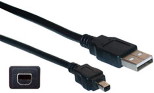 Alt view image 2 of 3 - Cable Wholesale USB Type A Male / Mini-B Male Cable 4 Pin Black 6 ft