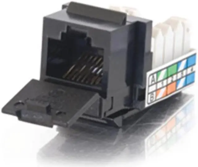 Alt view image 3 of 7 - C2G 35203 90° Cat5E RJ45 UTP Keystone Jack