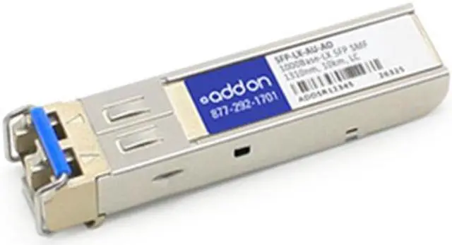 Alt view image 2 of 3 - AddOn Aruba Networks SFP-LX-AU Compatible 1000Base-LX SFP Transceiver (SMF, 1310nm, 10km, LC)