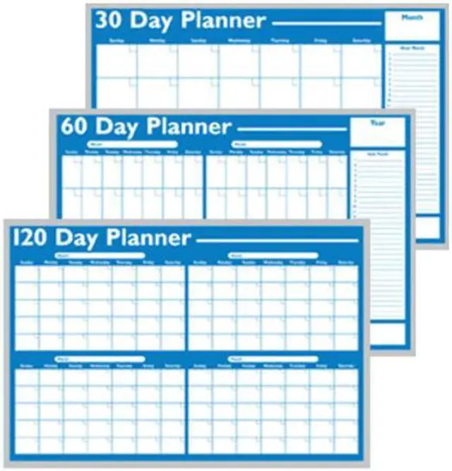 Alt view image 3 of 3 - MAGNA VISUAL WO-01 24"x36" Melamine Calendar Planning Board, White/Blue