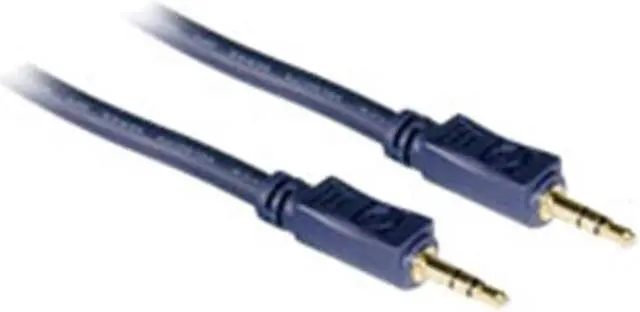 Alt view image 2 of 8 - C2G 40603 Velocity 3.5mm M/M Stereo Audio Cable, Aux Cable, Blue (12 Feet, 3.65 Meters)